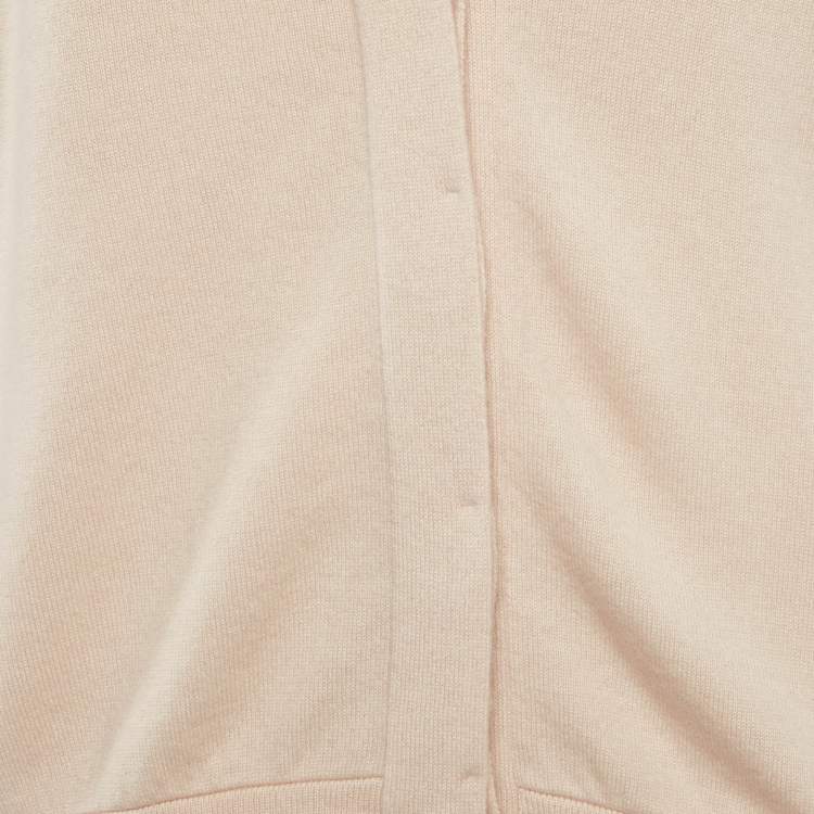 Pre Owned Brunello Cucinelli Pink Cashmere Monili Pocket Cardigan L