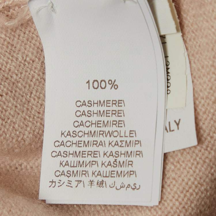 Pre Owned Brunello Cucinelli Pink Cashmere Monili Pocket Cardigan L