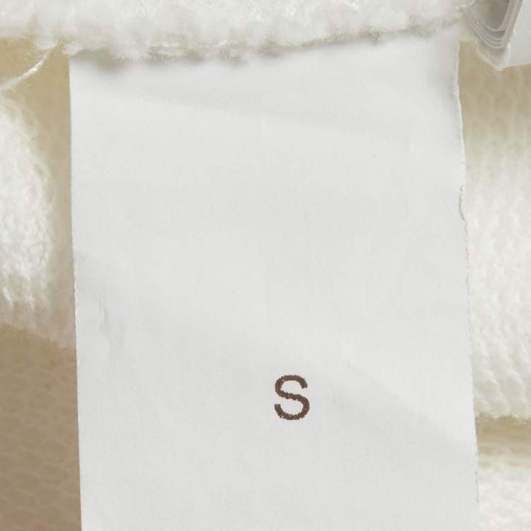 Pre Owned Brunello Cucinelli Cream Jersey Monoli Hooded Sweatshirt S