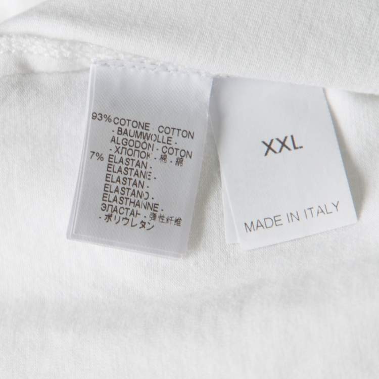 Pre Owned Brunello Cucinelli White Cotton Monili Trim Kaftan Top XXL