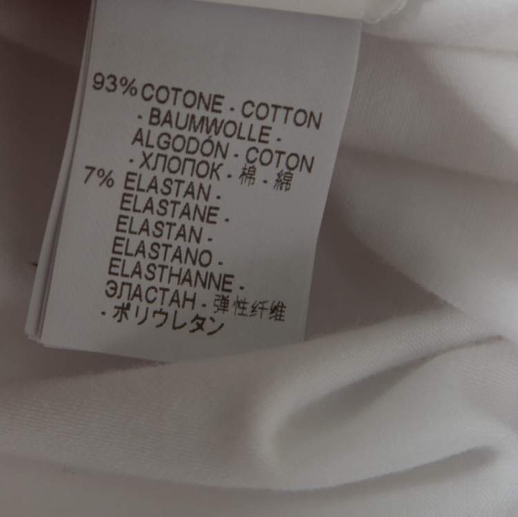 Pre Owned Brunello Cucinelli White Cotton Monili Trim Tank Top XXL