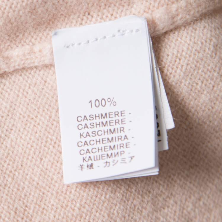 Pre Owned Brunello Cucinelli Blush Pink Cashmere Zip Front Box Sweater XL