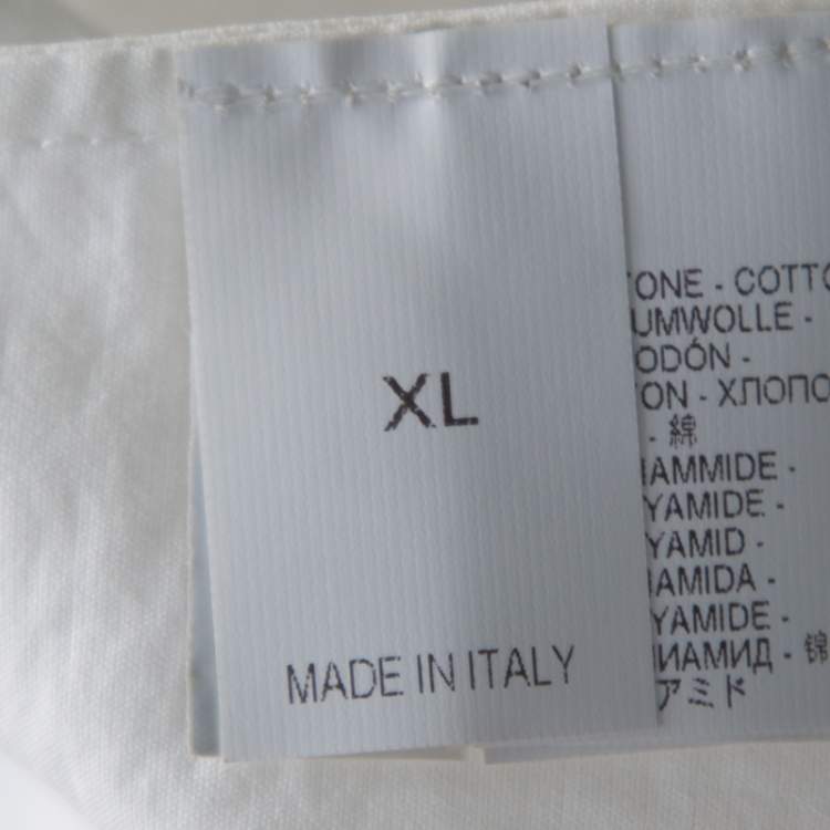 Pre Owned Brunello Cucinelli Off White Monili Collar Detail Sleeveless Shirt XL