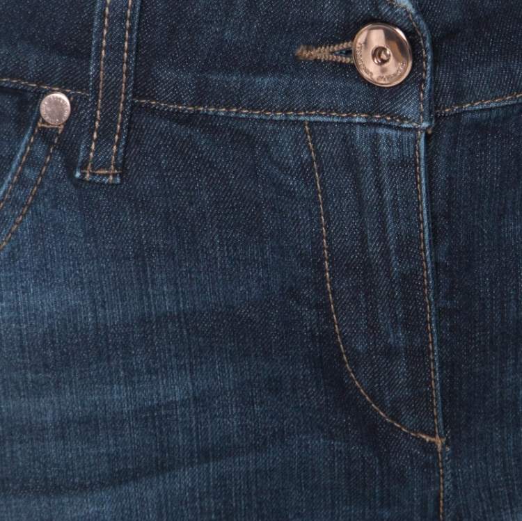 Pre Owned Brunello Cucinelli Indigo Light Wash Denim Skinny Fit Jeans M 