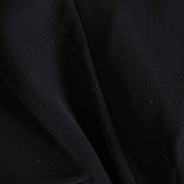 Pre Owned Brunello Cucinelli Black Wool Embellished Hem Detail Tapered Leg Trousers M