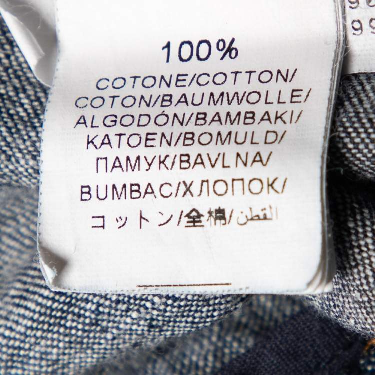 مملوكة مسبقًا Brunello Cucinelli Navy Blue Lightweight Denim Cropped Carpenter Jeans S