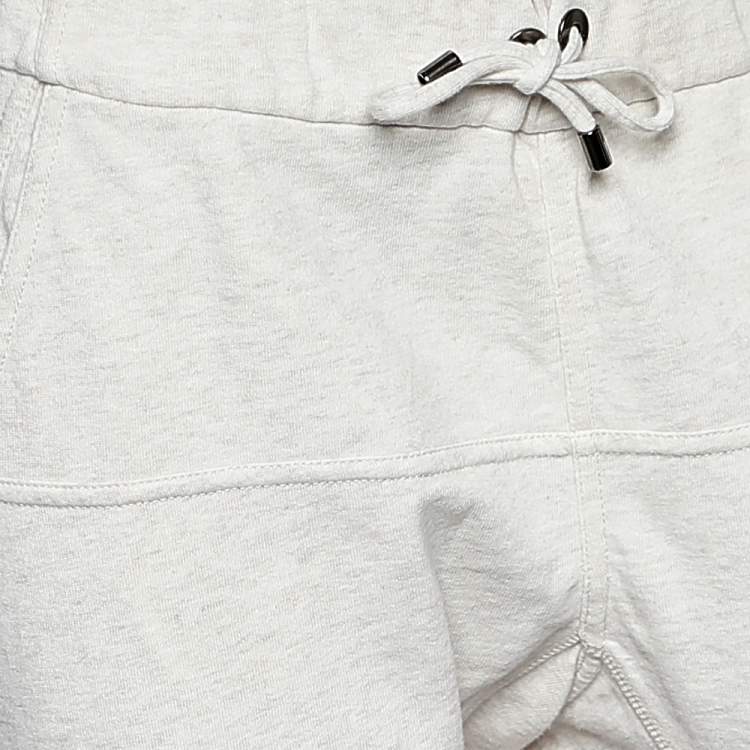 Pre Owned Brunello Cucinelli Off White Cotton Knit Joggers M