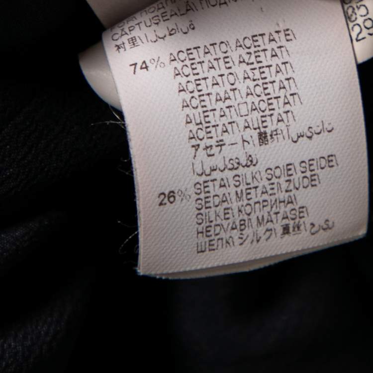 Pre Owned Brunello Cucinelli Blue Velvet & Satin Lapel Detailed Double Breasted Blazer M