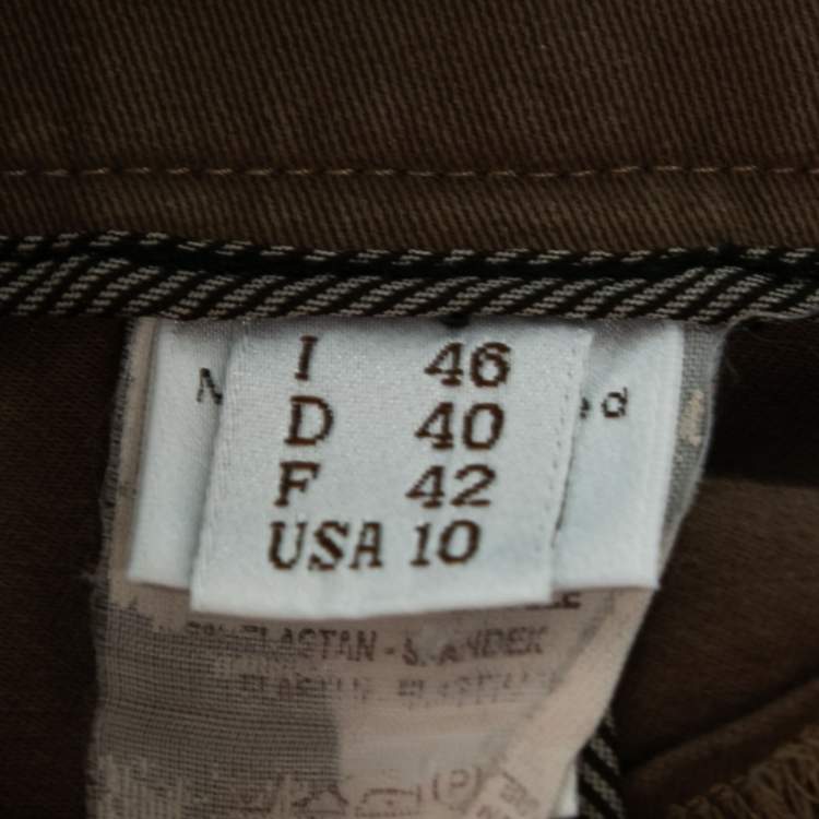 Pre Owned Brunello Cucinelli Brown Cotton Trouser L