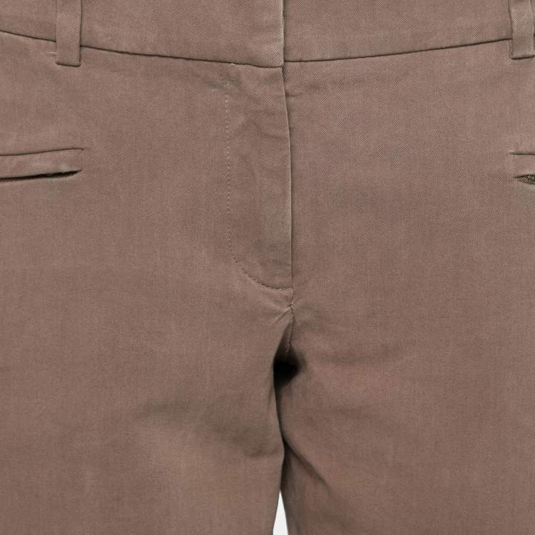 Pre Owned Brunello Cucinelli Brown Cotton Trouser L