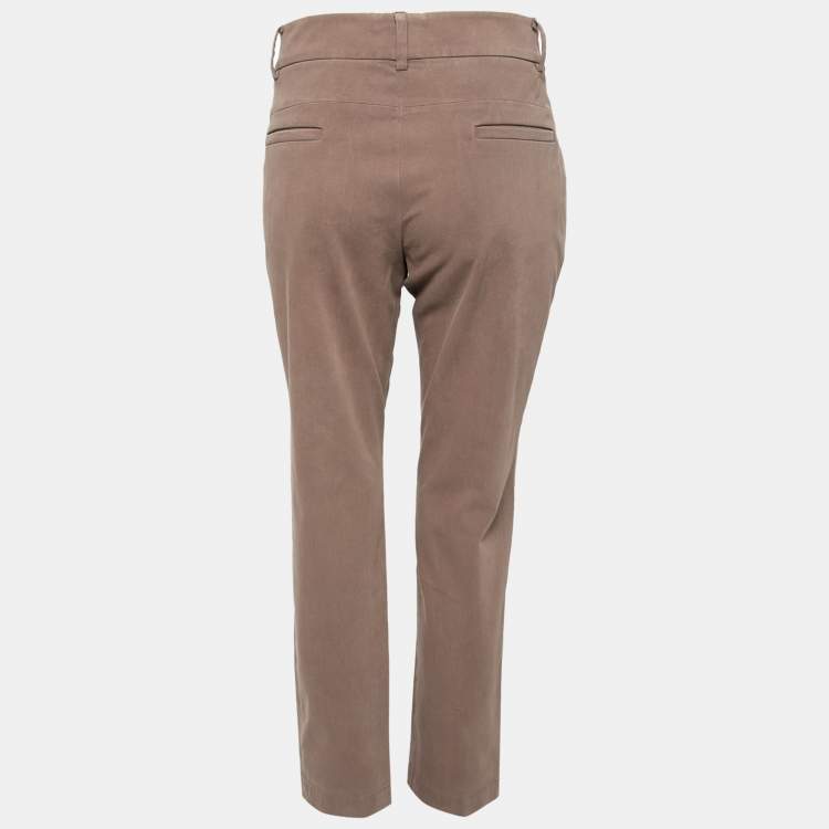 Pre Owned Brunello Cucinelli Brown Cotton Trouser L