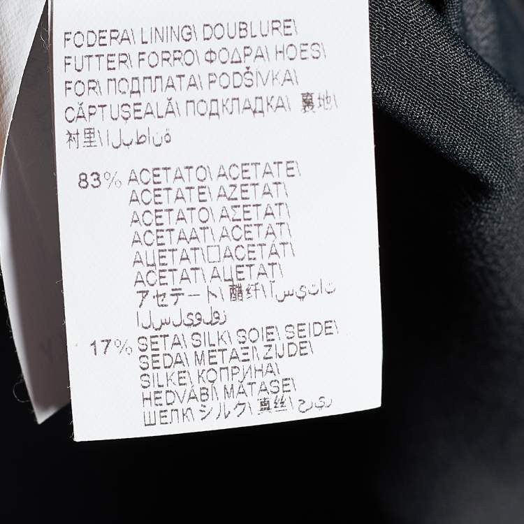 Pre Owned Brunello Cucinelli Dark Grey Crepe Feather Epaulette Detail Maxi Dress S