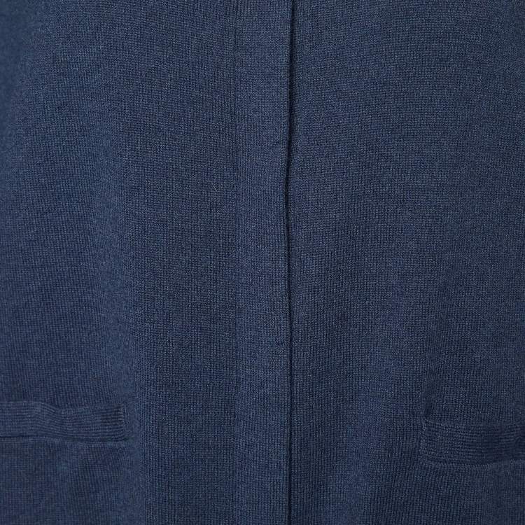 Pre Owned Brunello Cucinelli Dark Grey Cashmere Button Front Cardigan XL