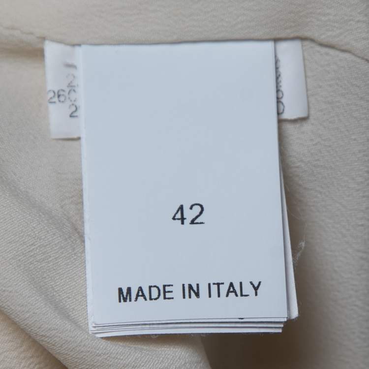 Pre Owned Brunello Cucinelli Cream Canvas Oversized Jacket Vest M