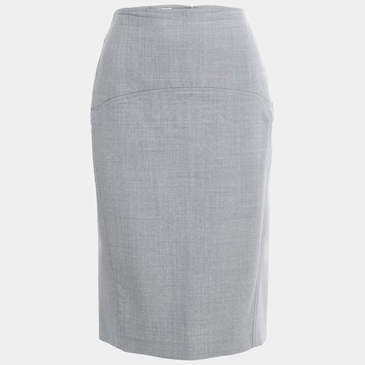 Brunello Cucinelli Grey Wool Skirt L Brunello Cucinelli | TLC