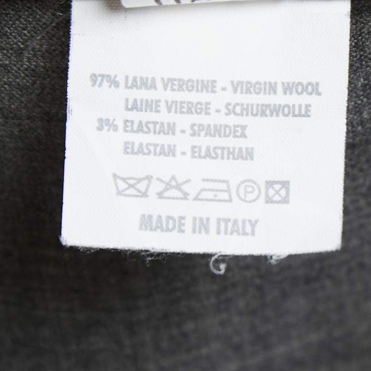 Pre Owned Brunello Cucinelli Grey Wool Skirt L