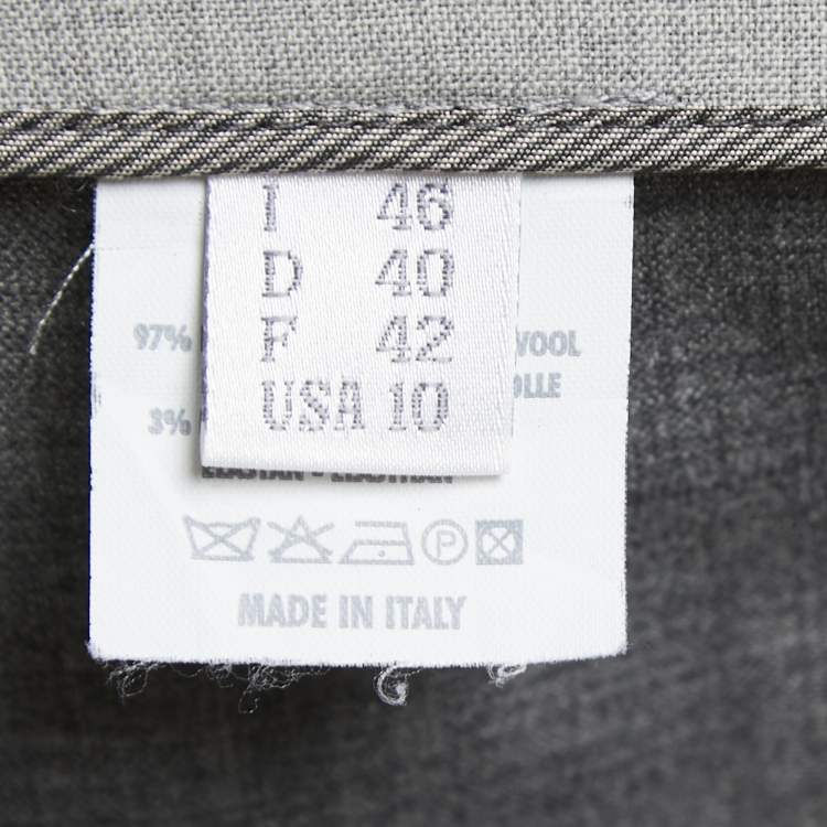 Pre Owned Brunello Cucinelli Grey Wool Skirt L
