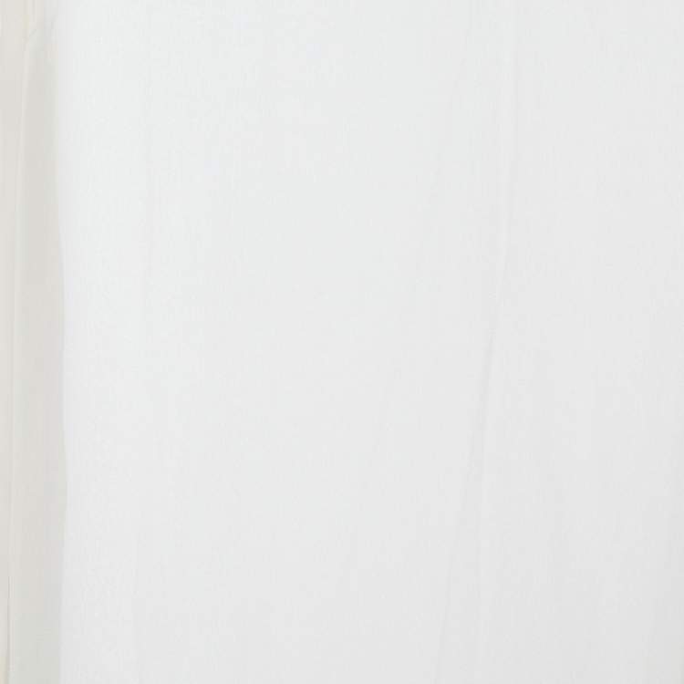 Pre Owned Brunello Cucinelli Cream Silk Sheer Tunic L 