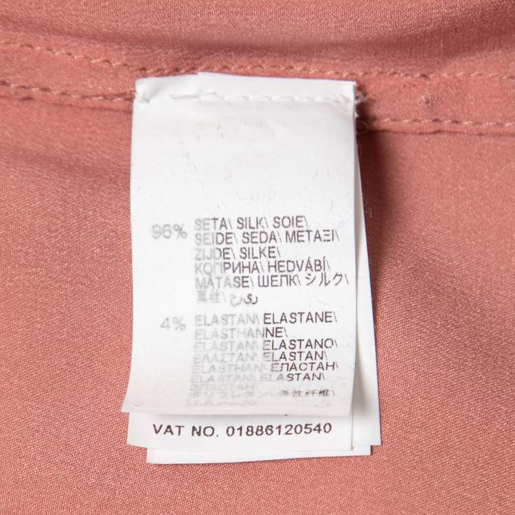 Pre Owned Brunello Cucinelli Pink Silk V-Neck Tank Top XXS