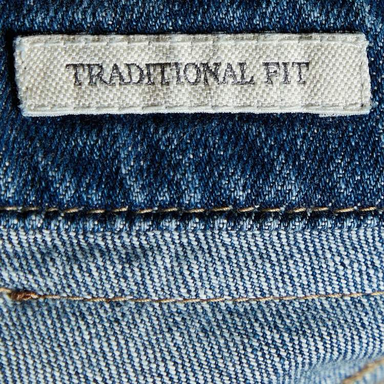 Pre Owned Brunello Cucinelli Blue Denim Traditional Fit Jeans M Waist 32"