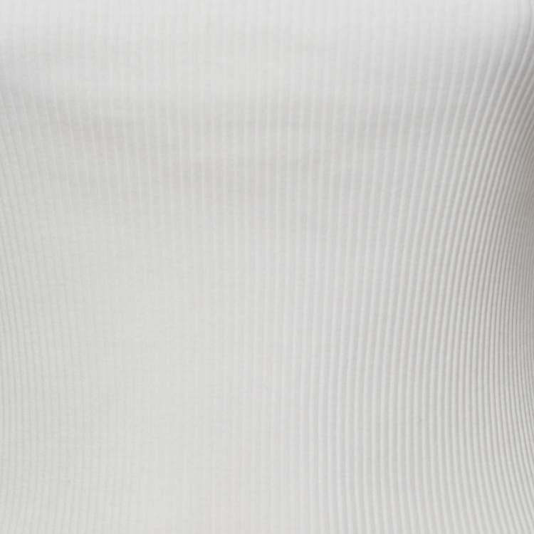 Pre Owned Brunello Cucinelli White Rib-Knit Tank Top L