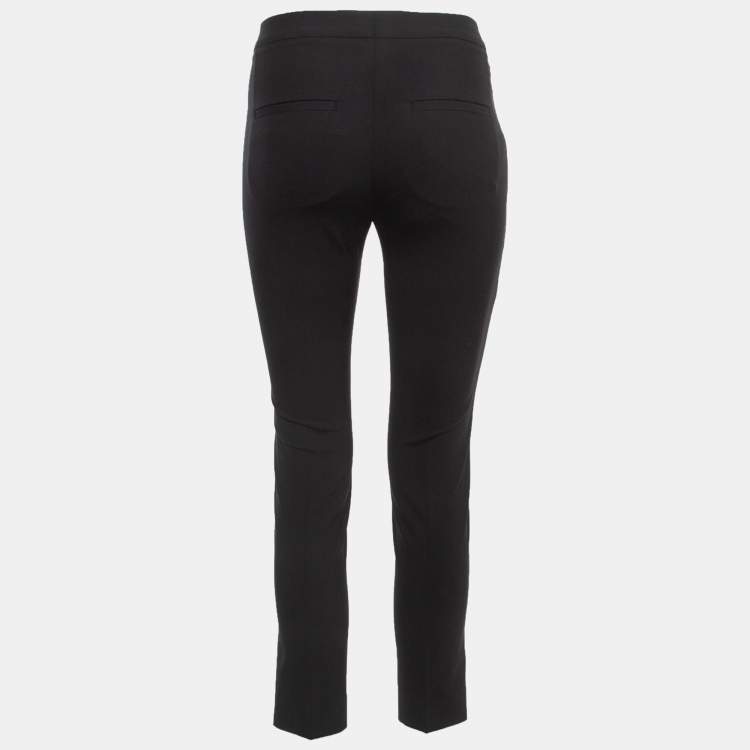 Pre Owned Brunello Cucinelli Black Wool Blend Cropped Trousers XS