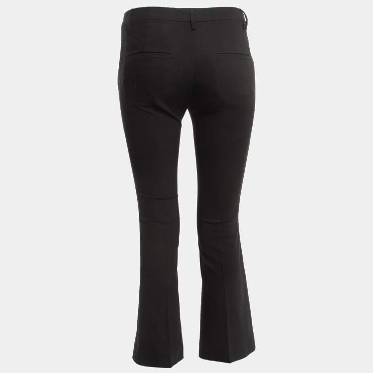 Pre Owned Brunello Cucinelli Black Cotton Flared Trousers S