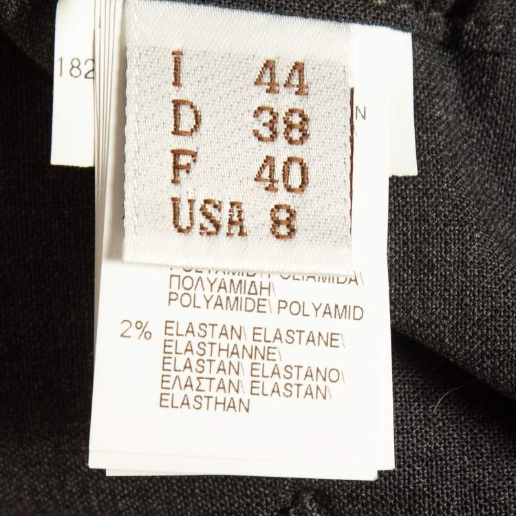 Pre Owned Brunello Cucinelli Grey Wool Blend Side Stripe Detailed Drawstring Trousers M