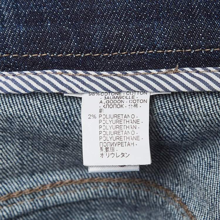 Pre Owned Brunello Cucinelli  Navy Blue Denim Skinny Jeans S Waist 28"