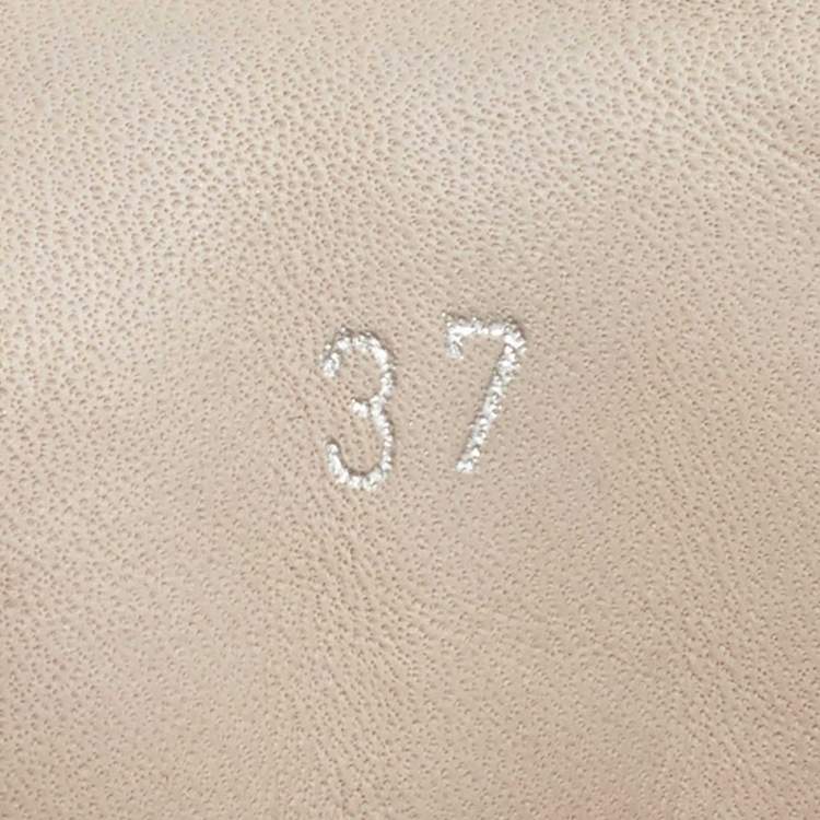 Pre Owned Brunello Cucinelli Cream Leather Velcro Strap Low Top Sneakers Size 37