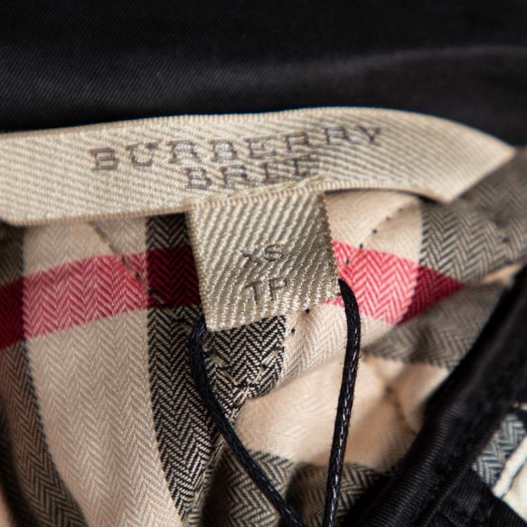 مملوكة مسبقًا Burberry Brit Black Synthetic Quilted Zip Front Jacket XS