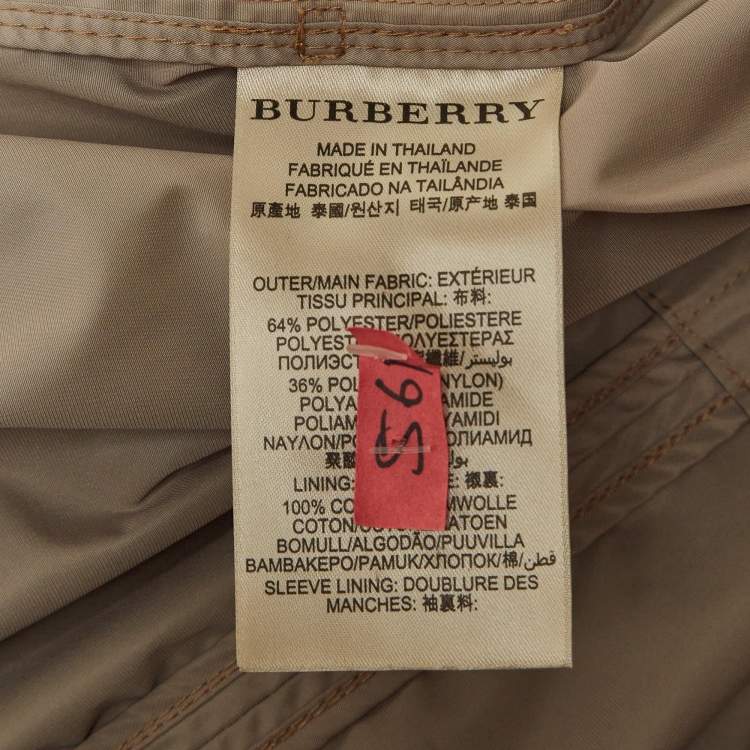 مملوكة مسبقًا Burberry Brit Beige Synthetic Kensigton Belted Trench Coat M