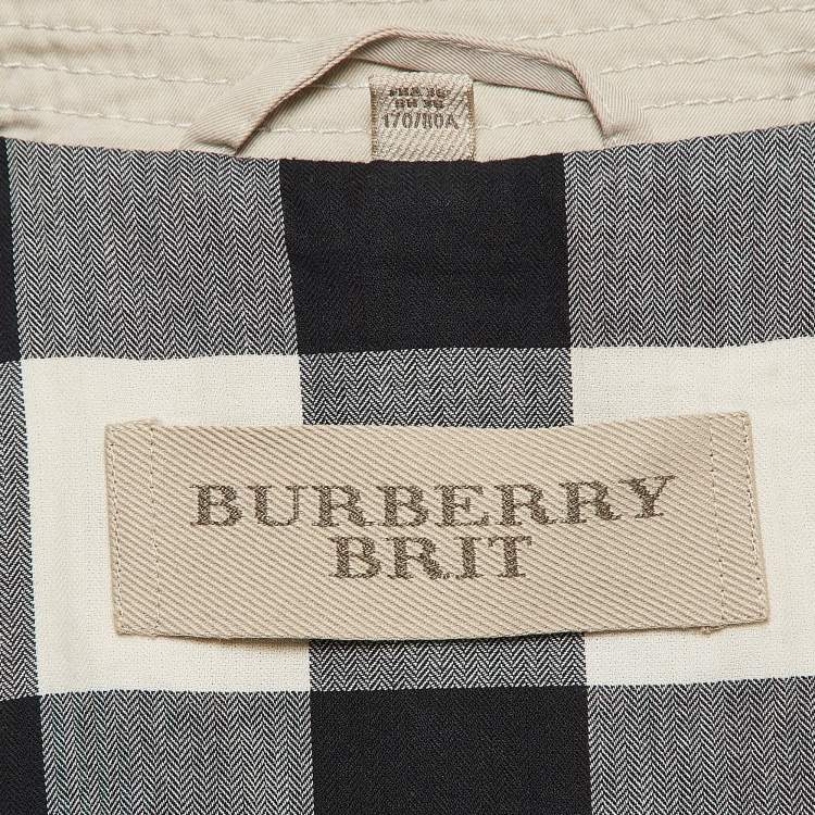 مملوكة مسبقًا Burberry Brit Beige Gabardine Belted Short Coat S