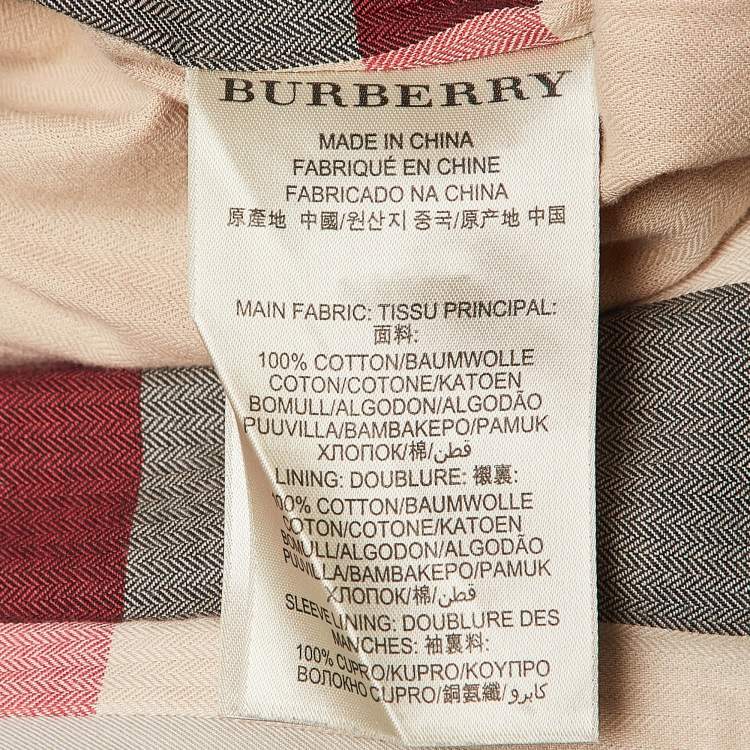مملوكة مسبقًا Burberry Brit Beige Gabardine Belted Short Coat S