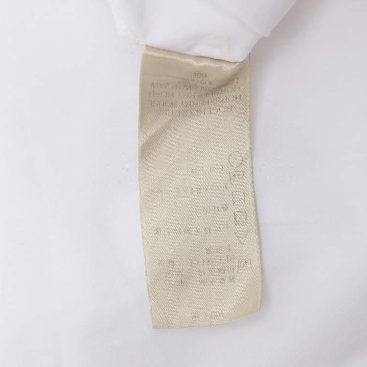 Pre Owned Burberry Brit White Cotton Button Front Top S