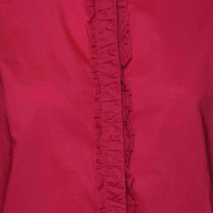 Pre Owned Burberry Brit Pink Cotton Button Front Shirt L