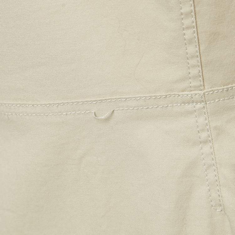 Pre Owned Burberry Brit Beige Cotton Utility Mini Dress M