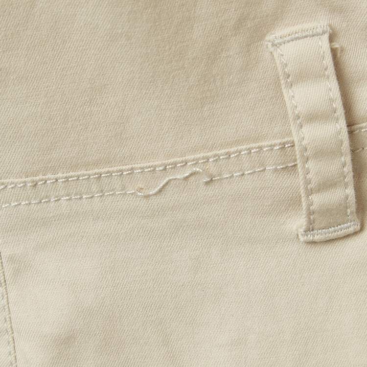 Pre Owned Burberry Brit Beige Cotton Utility Mini Dress M