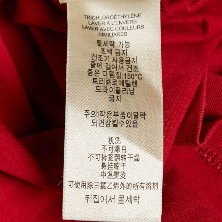 Pre Owned Burberry Brit Red Jersey Crewneck T-Shirt XS