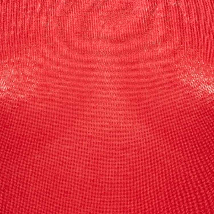 Pre Owned Burberry Brit Red Wool Round Neck Sweater M