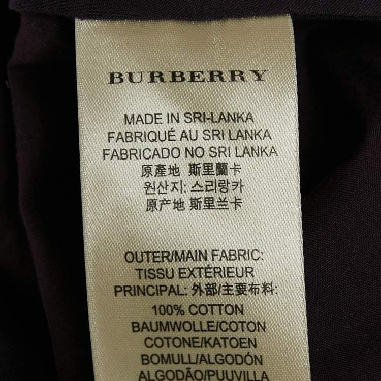 Pre Owned Burberry Brit Multicolor Nova Check Cotton Pleated Shirt S