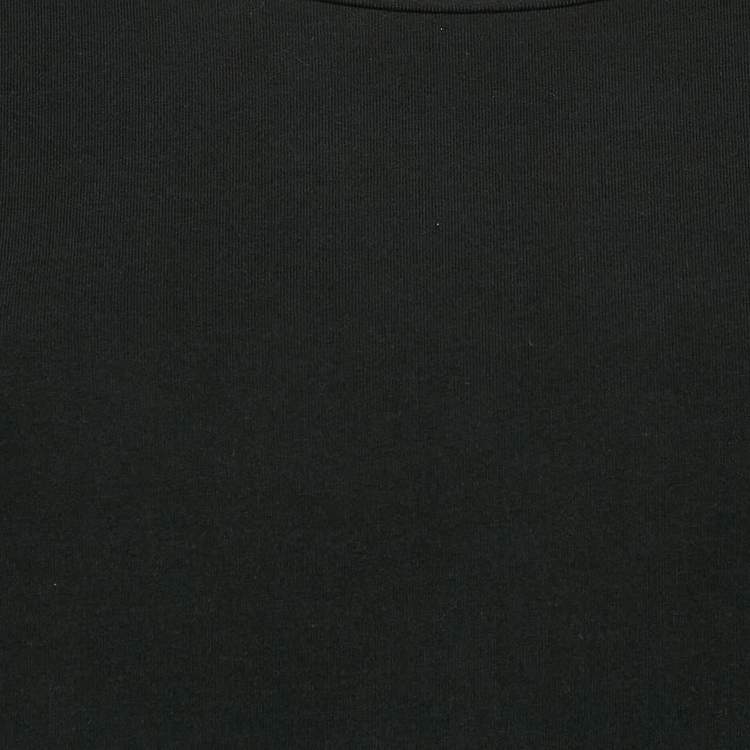 Pre Owned Burberry Brit Black Checks Cuff Jersey T-Shirt M