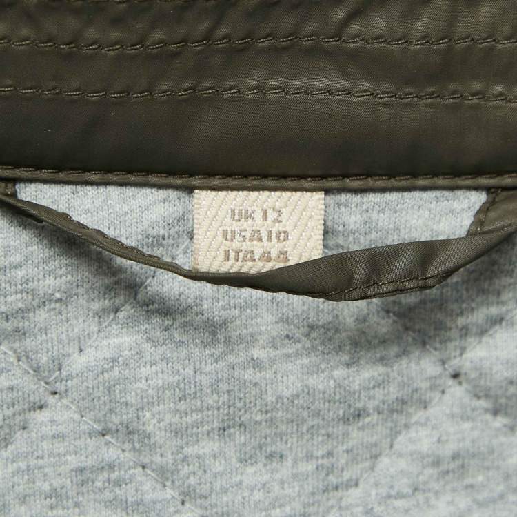 Pre Owned Burberry Brit Green Nylon Quilted Jacket M