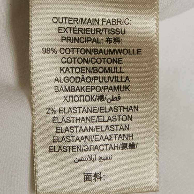 Pre Owned Burberry Brit White Pique Cotton Polo T-Shirt XS