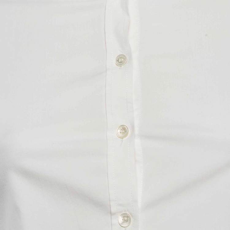 Pre Owned Burberry Brit White Stretch Cotton Long Sleeve Shirt XS