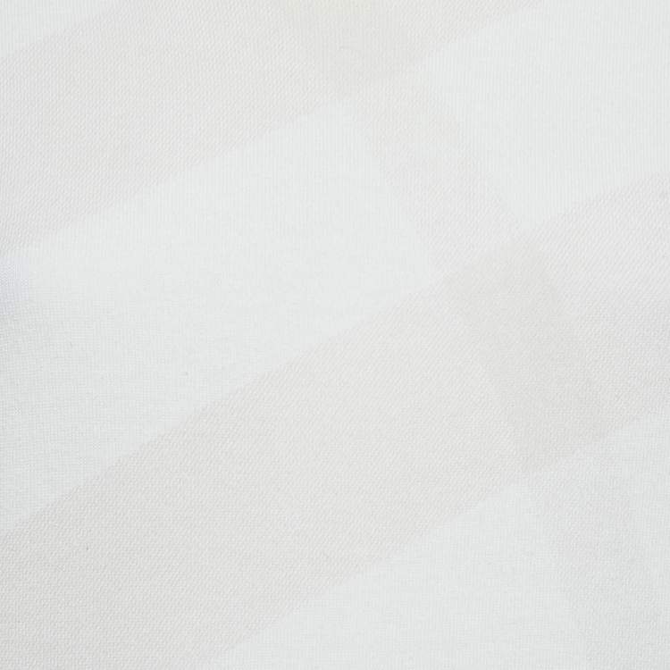 Pre Owned Burberry Brit White Tartan Print Crew-Neck T-Shirt XS
