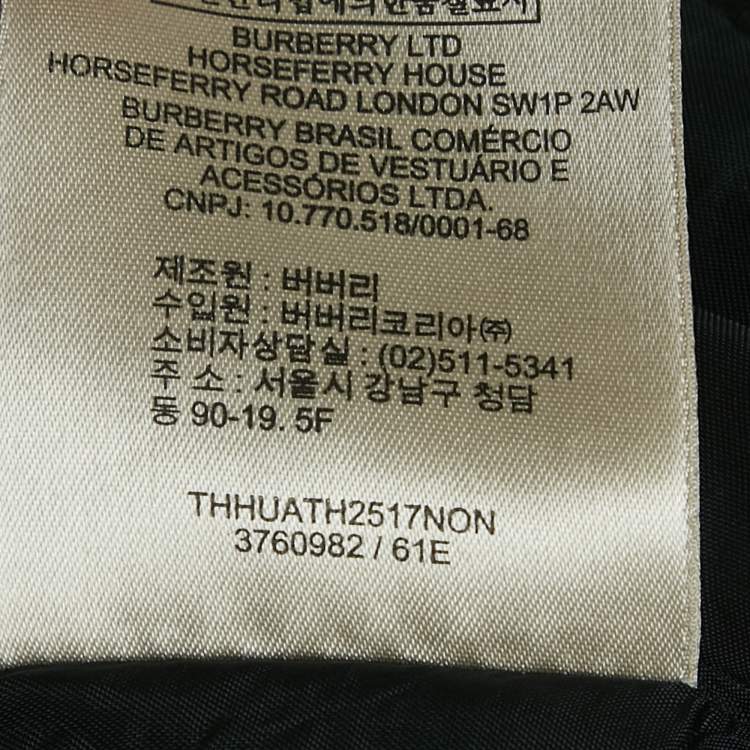 Pre Owned Burberry Brit Black Wool Rib Collar Trim Jacket XS