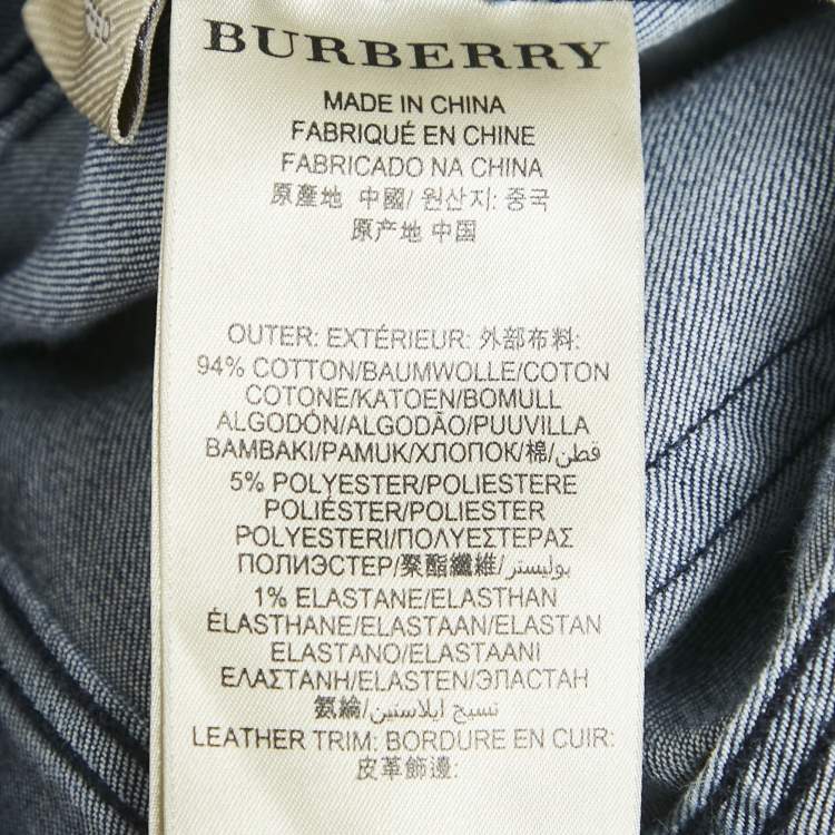 Pre Owned Burberry Brit Blue Denim Skinny Cropped Jeans S Waist 27"