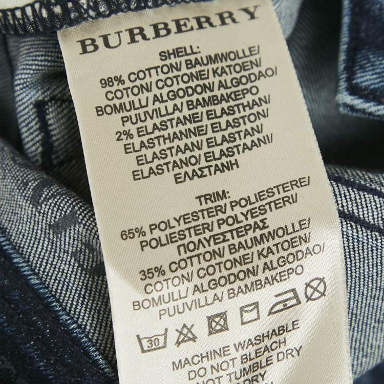 Pre Owned Burberry Brit Blue Denim Bexton Skinny Jeans M Waist 27"