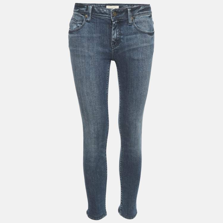 Pre Owned Burberry Brit Blue Denim Bexton Skinny Jeans M Waist 27"